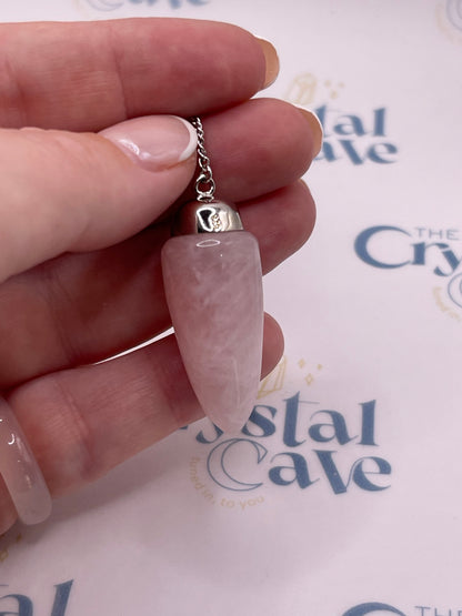 Rose Quartz (925) Crystal Pendulum