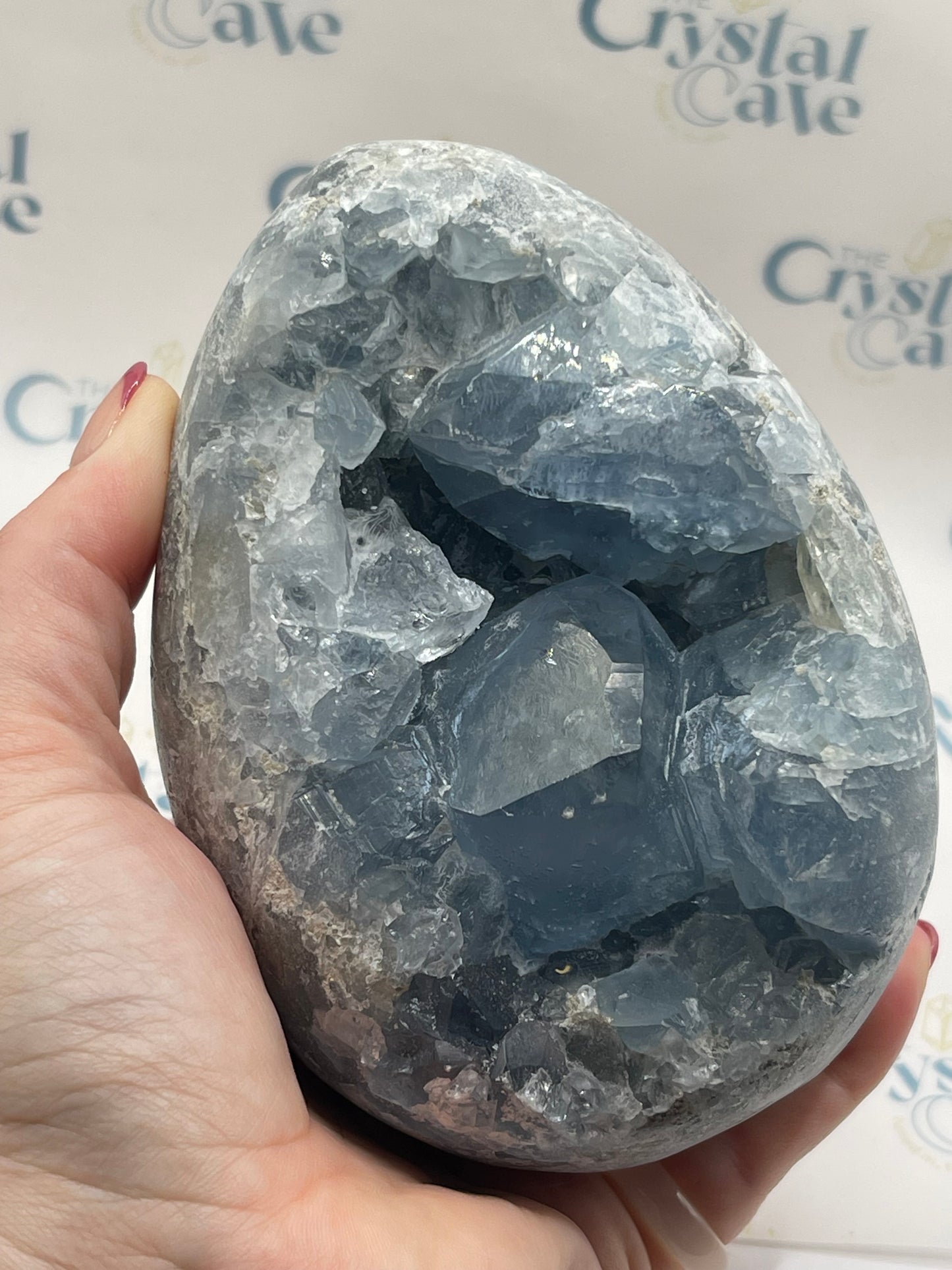 Celestite Egg | Raw Crystal | Carving