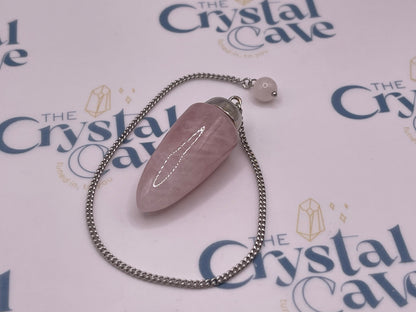 Rose Quartz (925) Crystal Pendulum