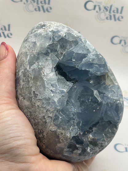 Celestite Egg | Raw Crystal | Carving