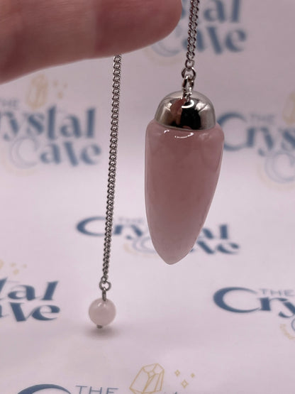 Rose Quartz (925) Crystal Pendulum