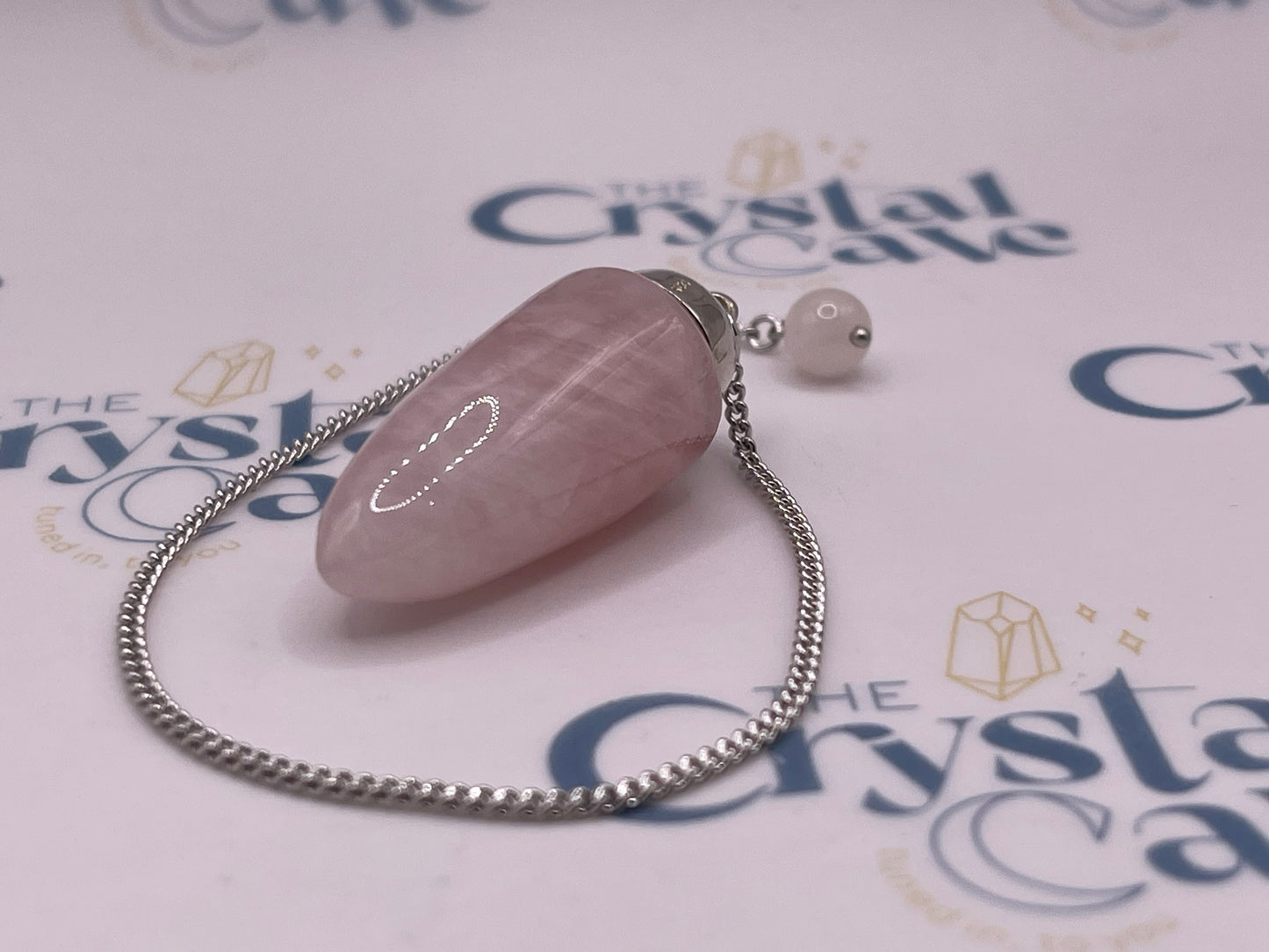 Rose Quartz (925) Crystal Pendulum