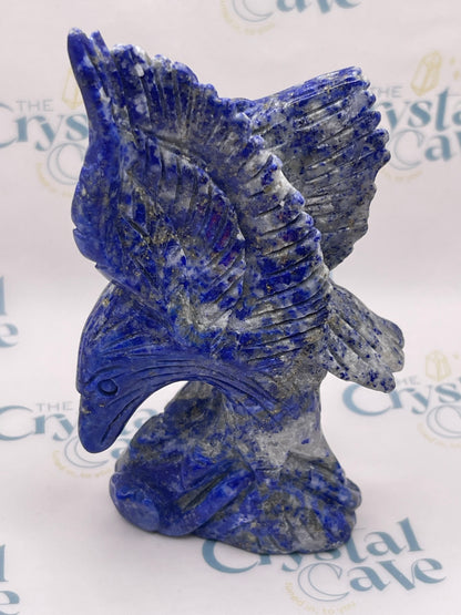 Lapis Lazuli Bird Carving: Statement Piece