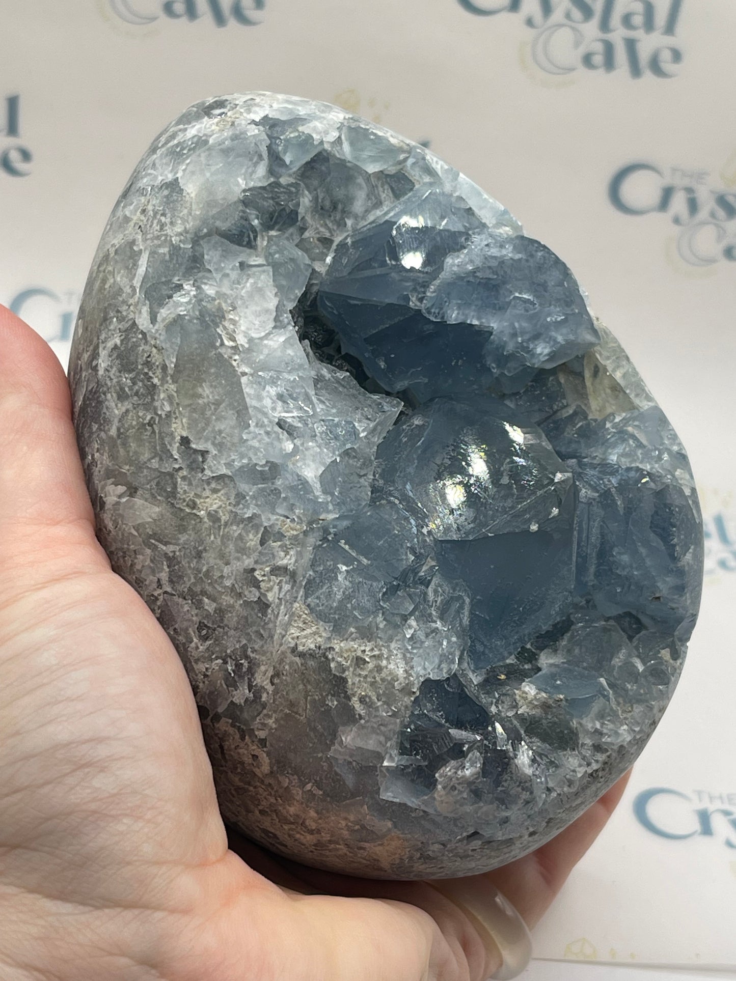 Celestite Egg | Raw Crystal | Carving