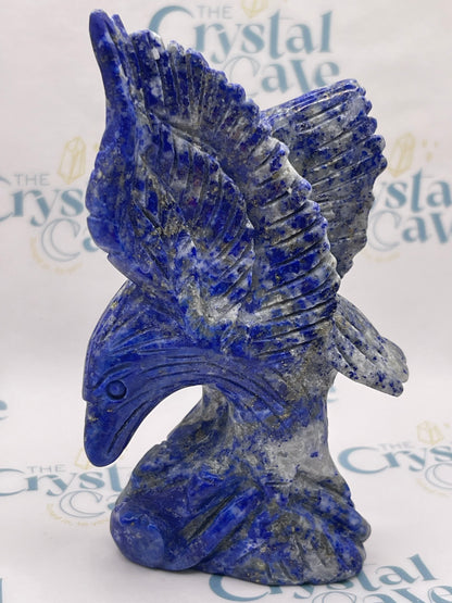 Lapis Lazuli Bird Carving: Statement Piece