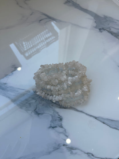 Clear Quartz Crystal Chip Bracelet