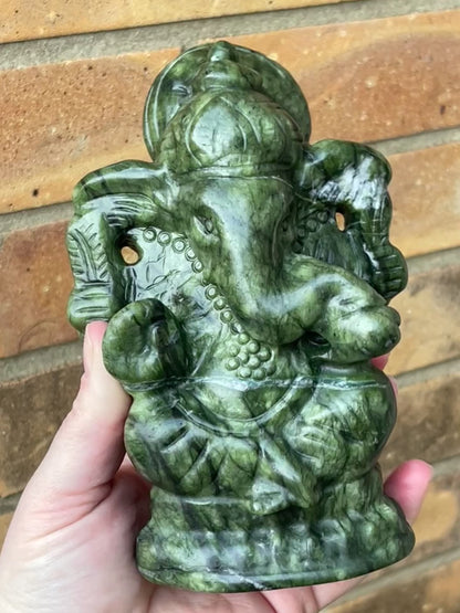 Jade Ganesha Carving | Abundance | Success | Removing Barriers