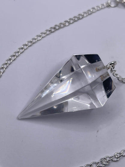 Clear Quartz Crystal Pendulum